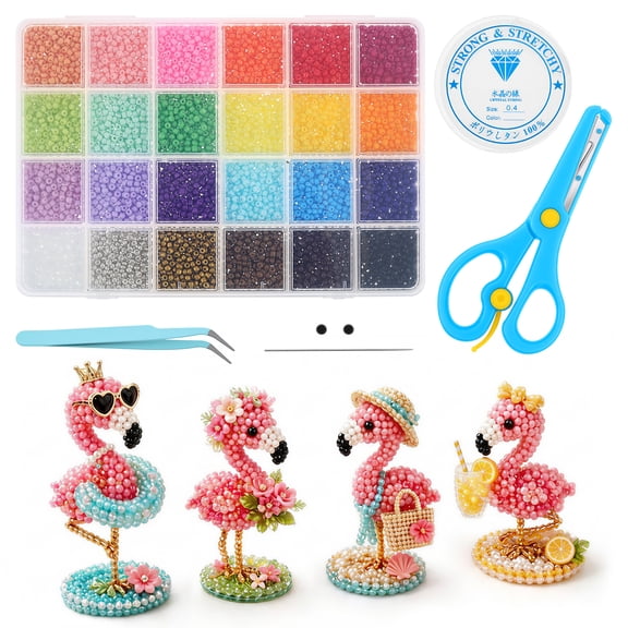 Creative Beaded Mini World 3D DIY Kit Collection, Tiny 3D Beaded Animal DIY Kit, Petite Beaded Animal Craft Kit, Gifts for Craft Lovers(Stylish High Heels)