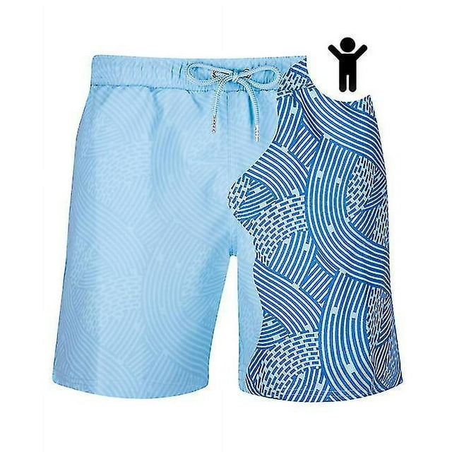 Magical Change Color Beach Shorts Child Swimming Trunks Swimwear Quick Dry Bathing For Boy