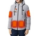 thumbnail image 6 of YABCSAZ Heated Jackets for Women&Mens 11 Heating Zones 2 Control Hooded Jacket USB Charging Lightweight Water&Wind Resistant Couple Heated Rain Jacket Electric Outdoors Coats Halloween Gifts, 6 of 6