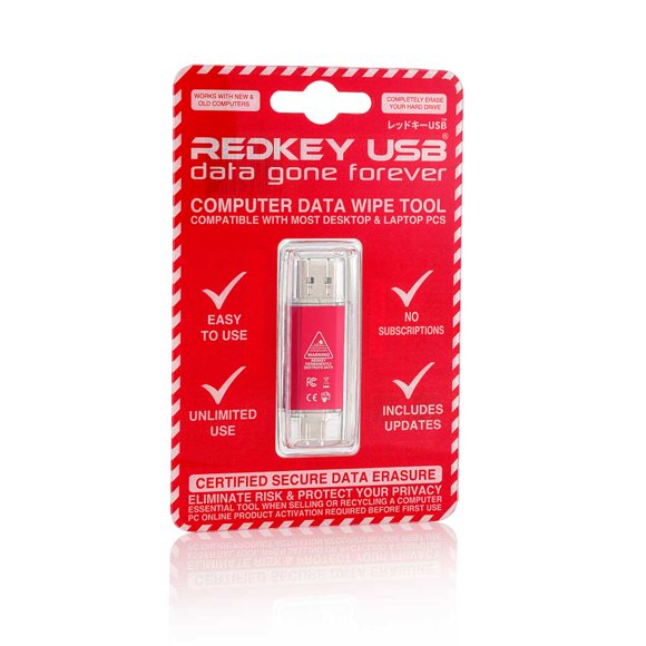 Redkey USB Home: Certified Data Wipe Tool for PCs. Easy-to-Use!