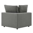 thumbnail image 5 of Modular Lounge Sofa Corner Chair, Charcoal Grey Gray, Fabric, Modern Contemporary, Outdoor Patio Balcony Cafe Bistro Garden Furniture Hotel Hospitality, 5 of 6