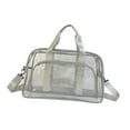 thumbnail image 4 of Kuntesetty Clear Toiletry Bag Beach Bag Waterproof PVC Tote Bag for Airline Work Travel Gray, 4 of 9