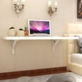 thumbnail image 2 of Wall Mounted Fold Down Table - Heavy Duty Floating Drop-Leaf Dining Desk for Kitchen, Study, Laundry, Bar & More - Versatile Folding Workbench for Space-Saving Solutions, 2 of 7