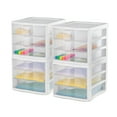 thumbnail image 4 of Sterilite ClearView Stacking 3 Drawer Storage Organizer System, (12 Pack), 4 of 11