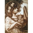 thumbnail image 2 of Ryland, Henry 14x18 Black Ornate Wood Framed with Double Matting Museum Art Print Titled - Saint Cecilia, 2 of 4