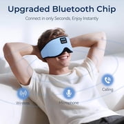 MUSICOZY White Noise Sleep Mask Headphones with 16 Soothing Sounds, Bluetooth Sleep Mask 3D Wireless Music Sleeping Headphones for Side Sleeper,Wireless Music Eye Mask with Timer, Gifts for Men Women
