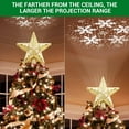 Lighted Snowflake Christmas Tree Topper with Rotating 3D Projector, 6