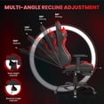 thumbnail image 6 of JONPONY Big and Tall 500LBS Gaming Chair, 3D Armrests Gamer Chair PU Leather with Footrest and Lumbar Support, Ergonomic Design, High Back Game Chair Support Long Sitting, Red Computer Chair, 6 of 10