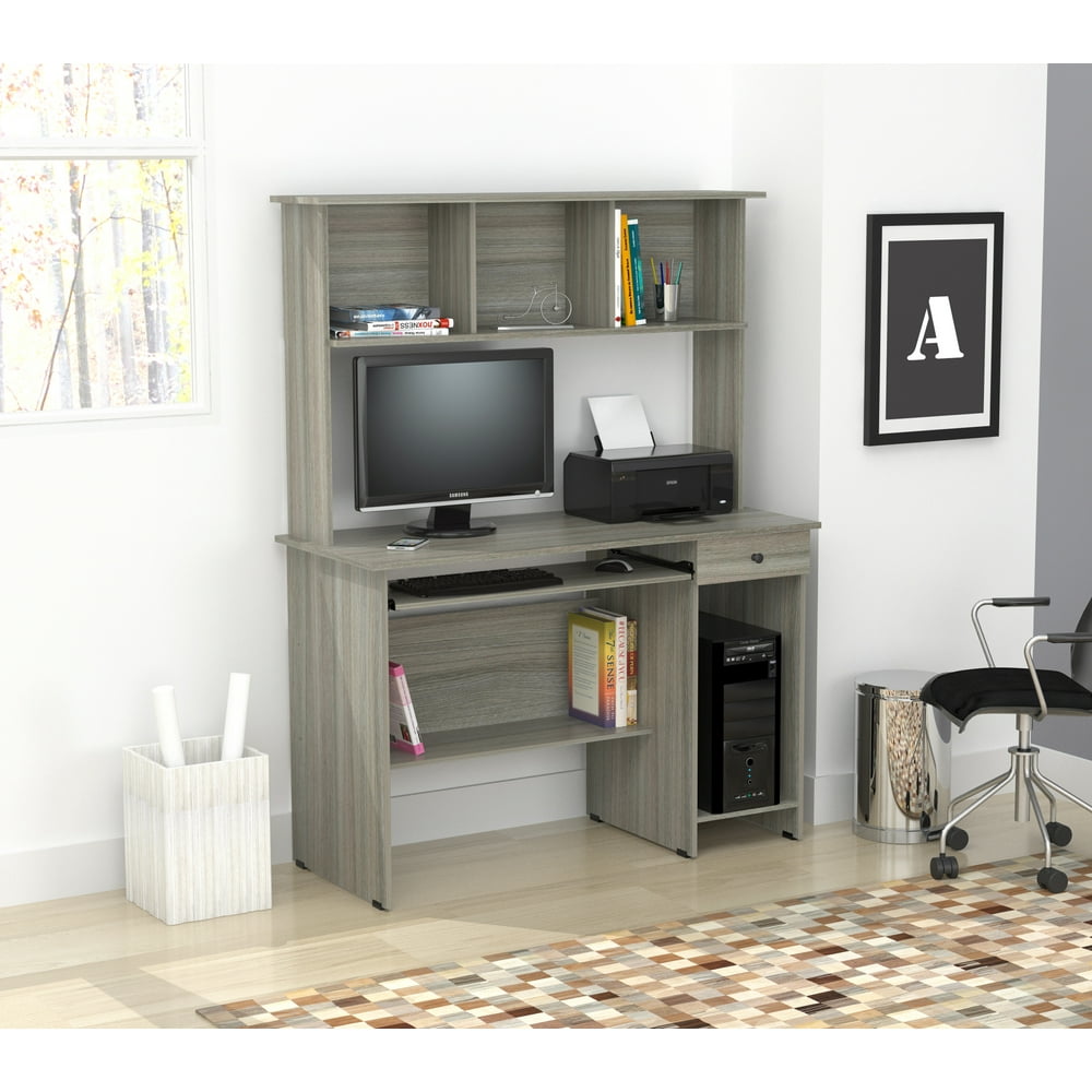 Inval Traditional Computer Desk and Hutch, Multiple Colors Walmart