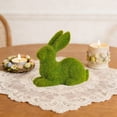 thumbnail image 2 of Yhmxh Easter Bunny Decorations, Resin Moss Bunny Figurines Green Faux Flocked Rabbit for Easter Decor Small Decorative Rabbit Statues for Easter Party Favors Gifts, Spring Tabletop Centerpiece, 2 of 7