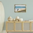 thumbnail image 3 of Stupell Industries Calm Pelican on Beach Landscape Painting Gold Floater Framed Canvas Art Print Wall Art, 25 x 17, 3 of 10