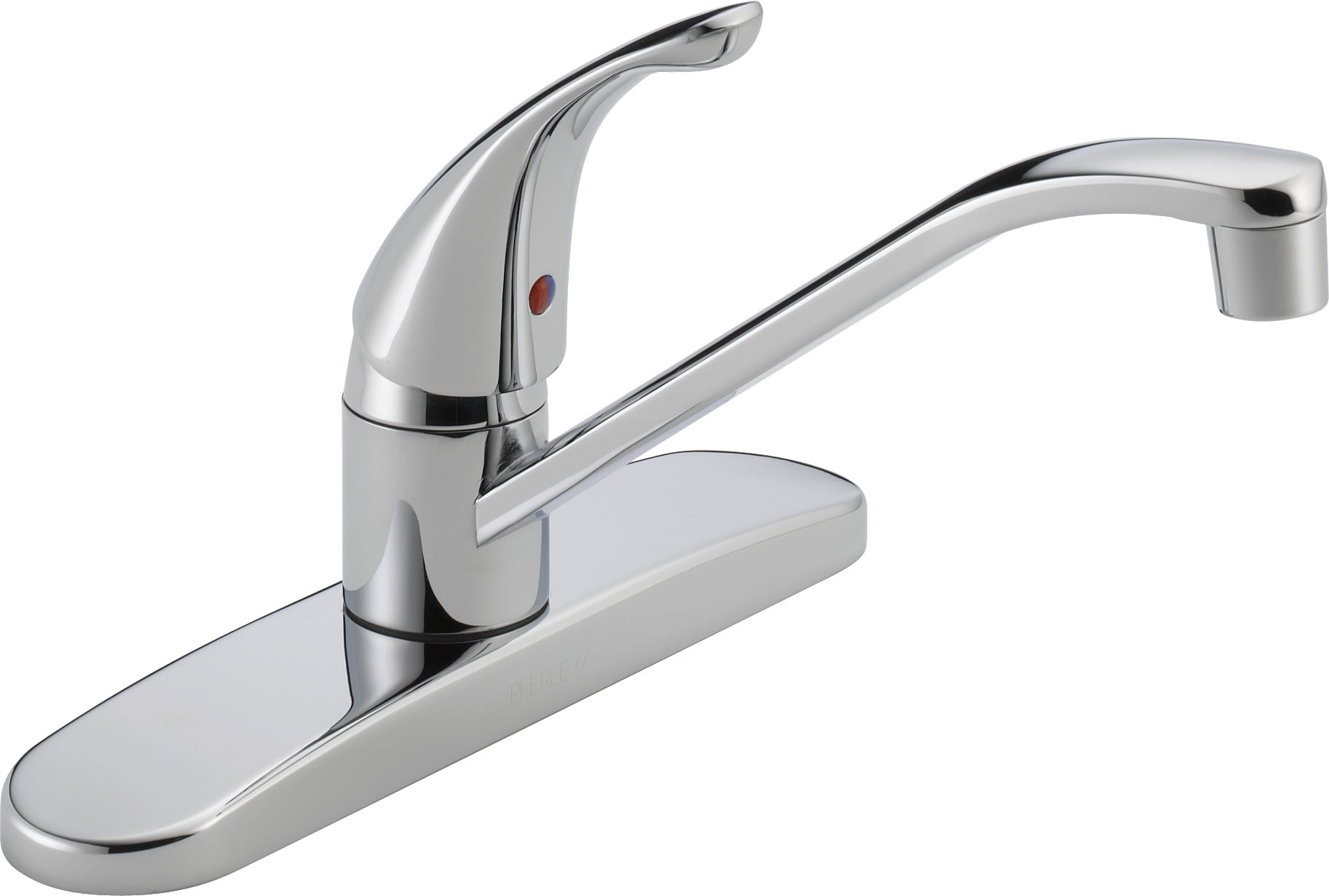 chrome kitchen faucet with stainless sink
