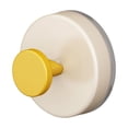 thumbnail image 2 of Suction Cup Hook, No Drill Small Wall Hooks for Bathroom Kitchen Shower, Reusable Removable Plastic Hanger for Towels on Tile Glass Wood Surfaces, Yellow 1 Pack, 2 of 7