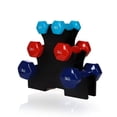 thumbnail image 1 of Kit Mancuernas Dobles de Vinil 1/2/3kg Con Soporte Rack Gym Marthing Pesas y Base Soporte Almacenamiento Diseño Estable Compactas Resistentes y Funcionales para Entrenamiento en Casa y Gimnasio, 1 of 9