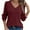 Womens Clothing Red, variant on Womens V Neck Sweaters, Long Sleeve Pullover for Women Fall Fashion Loose Fit Ribbed Solid Color Thin Sweater S-2XL