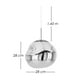 thumbnail image 2 of Ilios Innova | Lámpara Colgante Lava | Estilo Contemporáneo | Altura Ajustable | Metal Cromado y Acrílico Decorativo, 2 of 8