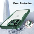 thumbnail image 4 of Casetego for iPhone 13 Pro Case,[Non-Yellowing] Transparent 360° Full Body Rugged Slim Shockproof Bumper with Built-in Screen Protector Case for iPhone 13 Pro 6.1 inch,Green, 4 of 7