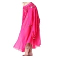 thumbnail image 2 of Whitewed Belly Dance Dancing Egypt Skirt with Coins for Adult Tribal Fusion Rose Red, 2 of 4