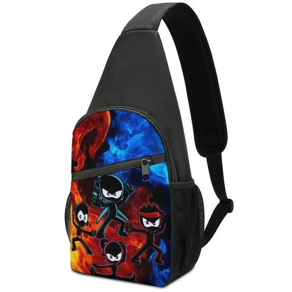 Ninja Kidz Unisex Crossbody Bags Lightweight Sling Backpack Multipurpose Shoulder Bag High Capacity Hiking Daypack Chest Bag