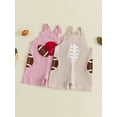 thumbnail image 3 of RUINIXCW Toddler Baby Boys Football Outfit Romper Overall Infant Baby Boys Summer Fall Clothes Cute Rugby Embroidery Stripes Jumpsuit Shorts Pockets, 3 of 8