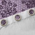 thumbnail image 4 of Manfei Purple Damask Flowers Curtains Pack of 2 (42x84 Each),Rustic Victorian Floral Curtains Blackout,Vintage Baroque Pint Bedroom Curtains For Adult,Luxury Bedroom Decor, 4 of 6