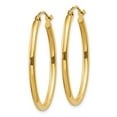 thumbnail image 2 of 14K Yellow Gold Earring Hoop Women'S 17 mm 2 Oval Polished, 2 of 4