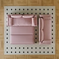 thumbnail image 7 of 70" Sleeper Sofa with Pull Out Bed,3-in-1 Velvet Convertible Sofa Bed with Side Storage,Queen Size Sleeper Sofa Loveseat with Adjustable Backrest and 2 Pillows for Living Room,Pink, 7 of 7