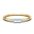 thumbnail image 1 of East-West Stackable Baguette Birthstone Ring - Blue Topaz (December), 1 of 5