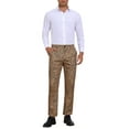 thumbnail image 2 of INSPIRE CHIC Men's Formal Night Out Animal Print Leopard Dress Pants 30 Brown, 2 of 6