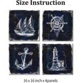 thumbnail image 6 of Nautical Wall Art Decor Painting Pictures Print On Canvas, Navy Blue Framed Canvas Wall Art for Home Decoration Living Room Bedroom Artwork, 6 of 6