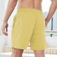 thumbnail image 6 of HOOMEUMY Men's Swim Trunks Quick Dry Water Shorts with Mesh Lining Pockets Lightweight Bathing Suits Summer Beach Board Shorts Yellow XL, 6 of 9