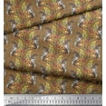 thumbnail image 3 of Soimoi Polyester Crepe Fabric Leaves,Floral & Cute Animals Cartoon Print Sewing Fabric Yard 42 Inch Wide, 3 of 3