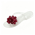 thumbnail image 2 of Willtoo Plastic Grape Jelly Sandals House Slippers Outdoor Flats Cute Shoes Y2k Aesthetic Slides Women Summer Beach Vacation, 2 of 5