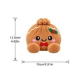 thumbnail image 5 of Christmas Dumpling Plush, Cute Stuffed Bun Toy With Bamboo Steamer Basket, Kawaii Holiday Gift, Brown Gingerbread, 5.9 In, 5 of 6