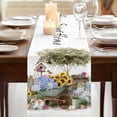 thumbnail image 3 of Table Runners 90 Inches Long Dress Scarves, Spring Flowers Farmhouse Coffee/Dining/Kitchen Table Runner for Living Room, Farmhouse Garden Hydrangea Sunflowers Bunny 13x90 Inch, 3 of 9