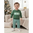 thumbnail image 4 of BemeyourBBs Toddler Boy Christmas Outfit Santa Long Sleeve Sweatshirt Plaid Pants, 4 of 8