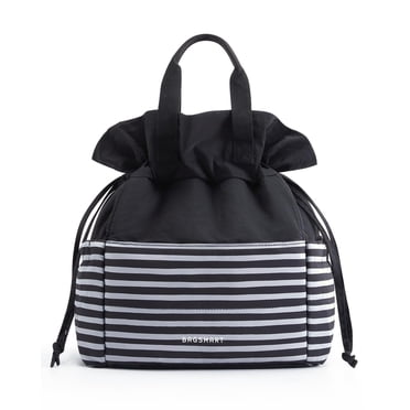 BAGSMART Lunch Bag Women Small Insulated Tote With Compartment 01-black
