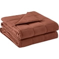 thumbnail image 1 of BB BLINBLIN Adult Weighted Blanket Heavy Blanket, Calm and Sleep, Premium Soft and Comfortable Material and Glass Beads (Brown, 48"x72" 15lbs), Suit for Adult(~140lb) Use on Twin/Full Bed, 1 of 8