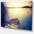 thumbnail image 2 of Amazing Sunset over Clam Lake - Landscape Canvas Art Print, 2 of 4