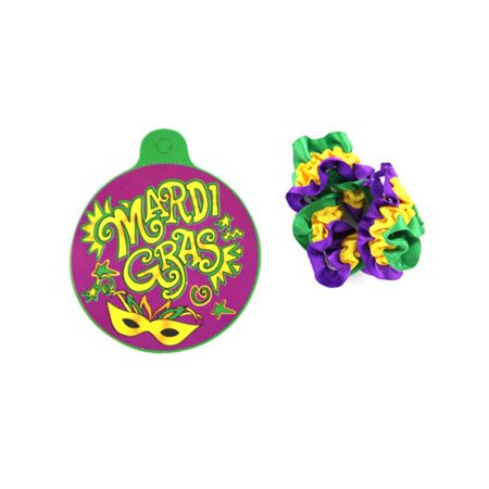 Mardi Gras Elastic Arm Bands - Case of 96