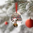 thumbnail image 3 of Flagwix Ceramic Christmas Tree Ornaments| Cowbells Ring Hanging Ornament With Ribbon|Christmas Gifts - Star, 1 Pcs, 3 of 6