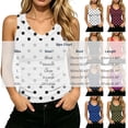thumbnail image 4 of VBVC Women's V Neck Polka Dot Ribbed Tank Tops , Ladies' Slim Fit Sleeveless Summer Shirts , Stretchy Fitted Layering Basic Tees For Women,White,S-2XL, 4 of 8