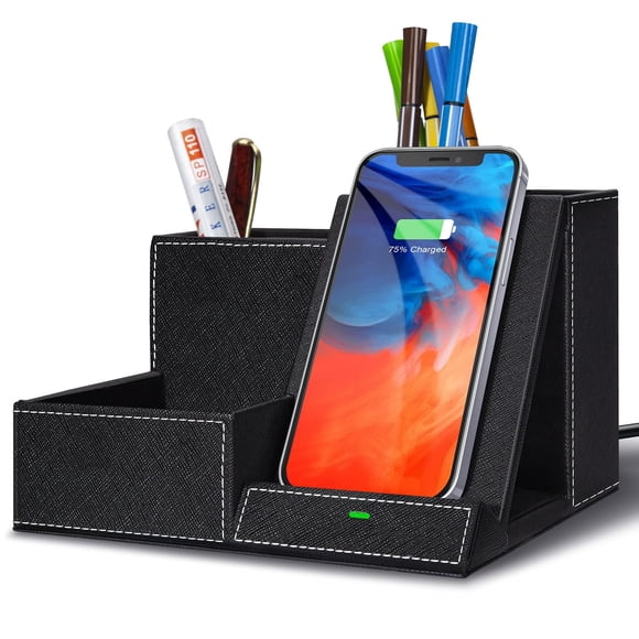 Cargador inalámbrico TopMade Fast Charger con organizador de escritorio