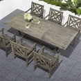 thumbnail image 3 of Renaissance Outdoor 7-Piece Hand-scraped Wood Patio Dining Set with Extension Table, 3 of 5
