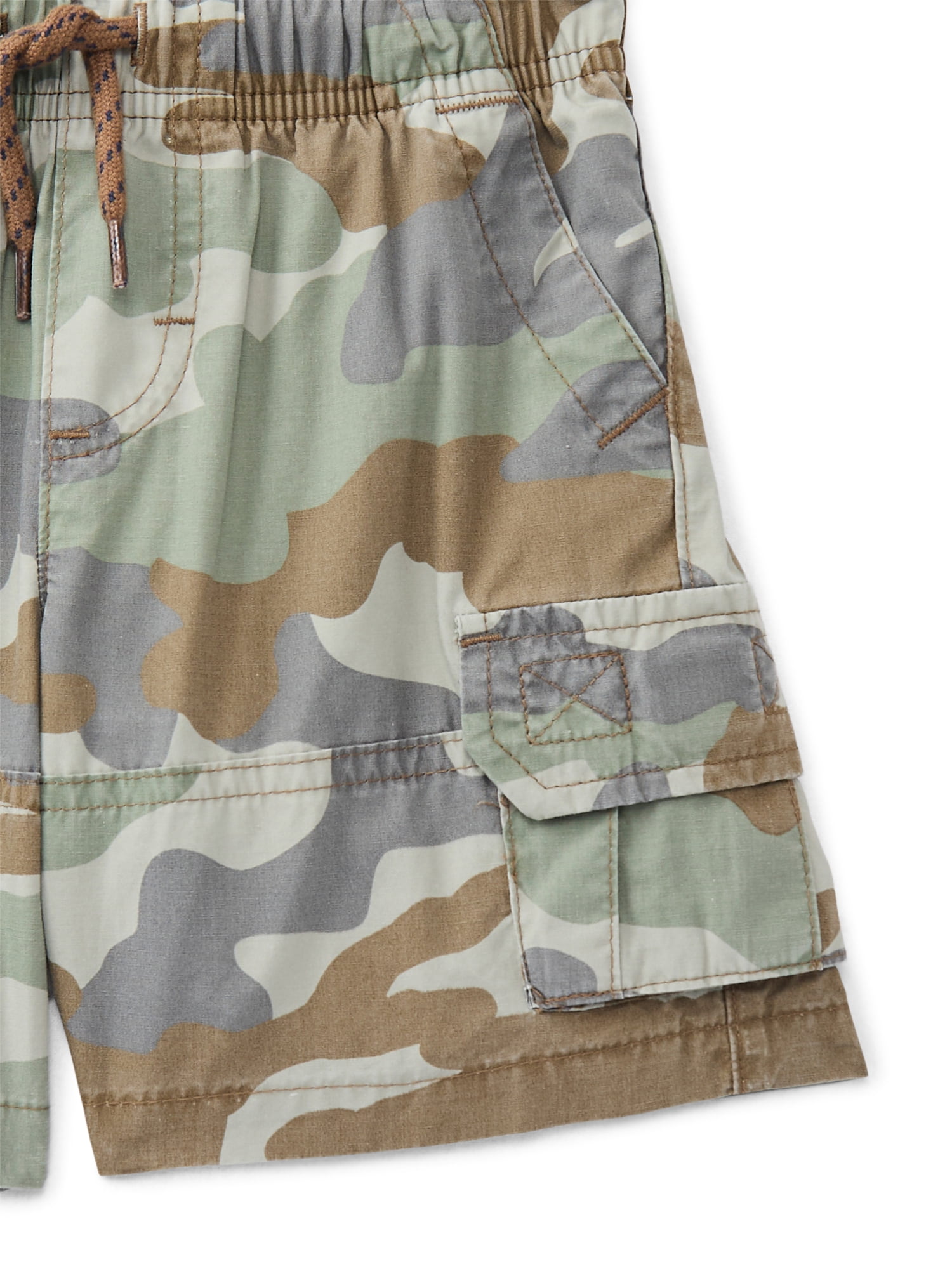 Wonder Nation Boys Soft Cargo Shorts, Sizes XS-XXL & Husky