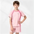 thumbnail image 6 of Sentuca Girls Athletic Outfit Sets Short Sleeve Crewneck T Shirts and Shorts Kids Clothes Summer Outfits Size 9-10 Years, 6 of 7