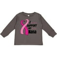 thumbnail image 3 of Inktastic Breast Cancer Awareness I Support My Nana with Pink Ribbon Boys or Girls Long Sleeve Toddler T-Shirt, 3 of 5