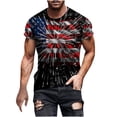 thumbnail image 2 of UVEASISHA Mens 4th of July Tee,Graphic T-Shirts for Men Big and Tall American Flag Independence Day Tops Short Sleeve Round Neck Workout Muscle Patriotic Tee Shirt 2024, 2 of 5