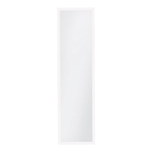 espejo decorativo rectangular con marco blanco 1.25 m x 34 cm