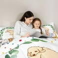 thumbnail image 4 of Feelyou Dog Pug Animal Twin Bedding Sets 7-Piece, Cartoon Cheetah Elephant Zebra Lover Bedding Comforter Set, Teens Kids Boys Girls Reversible Sheet Sets, Lightweight Room Decor, 4 of 8